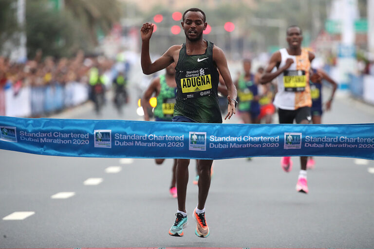 DEGEFA AND ADUGNA TAKE GOLD IN 2020 STANDARD CHARTERED DUBAI MARATHON