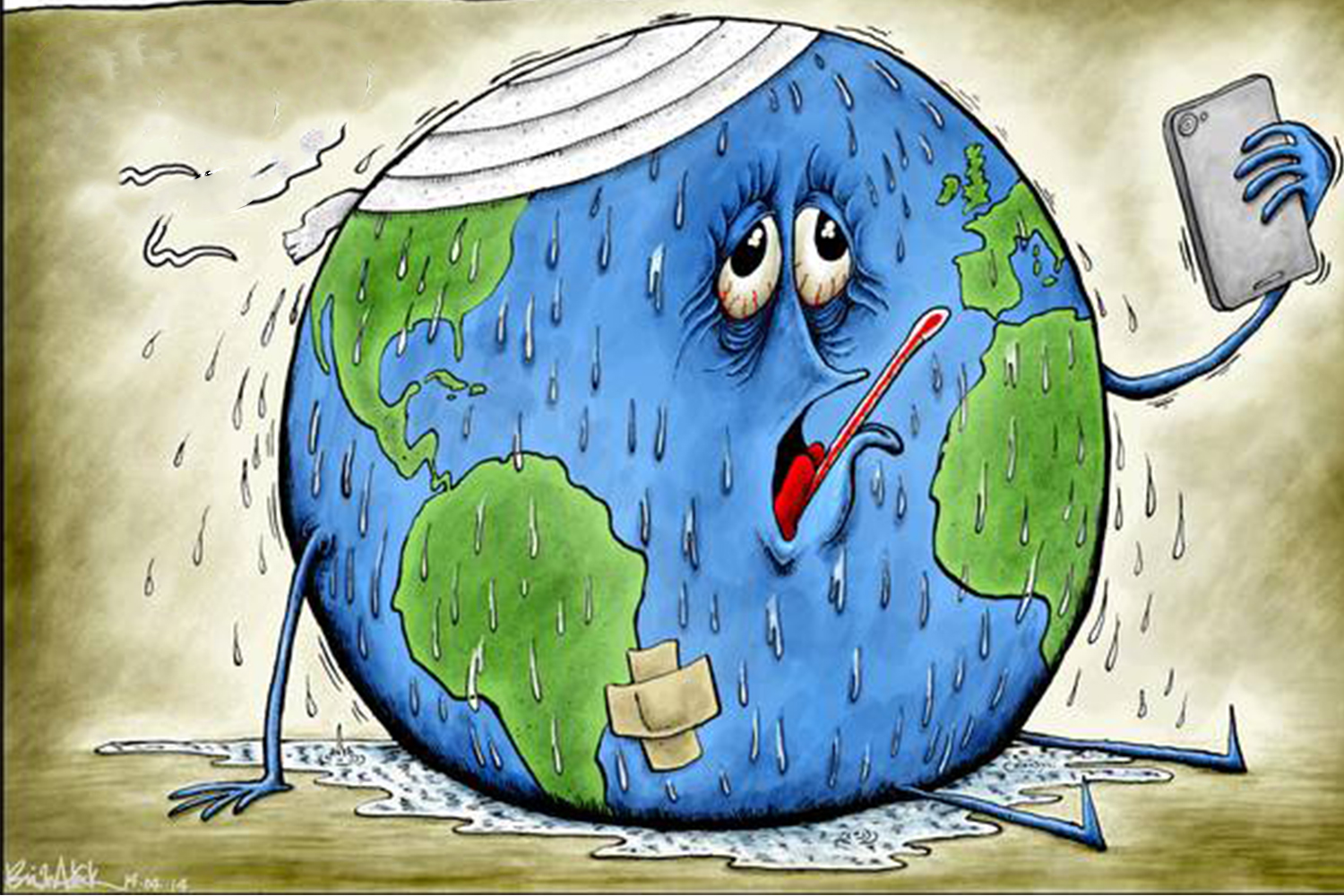 Глобальное изменение климата карикатура