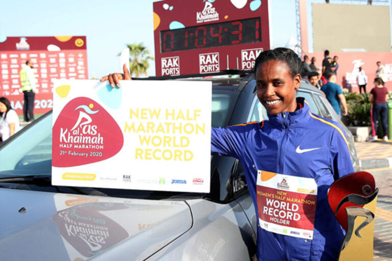 Ababel Yeshaneh breaks half marathon world record