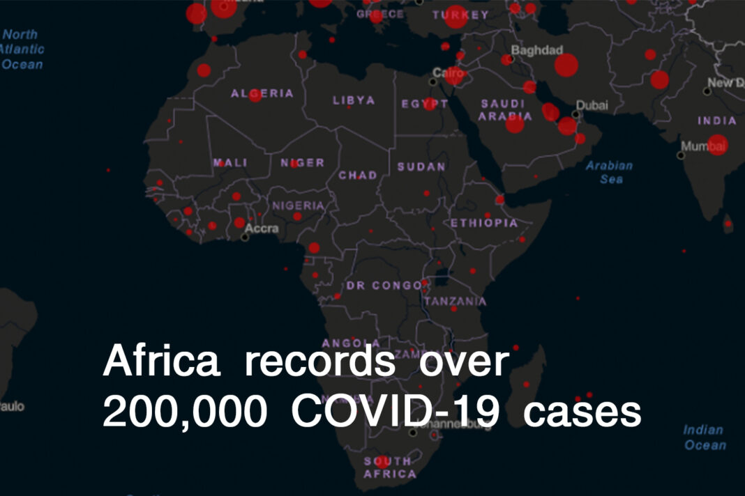 Africa records over 200,000 COVID-19 cases