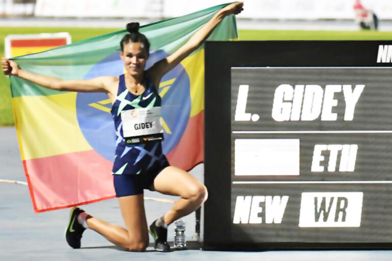 Letesenbet Gidey shatters Dibaba’s 5,000m world record in 14:06.65