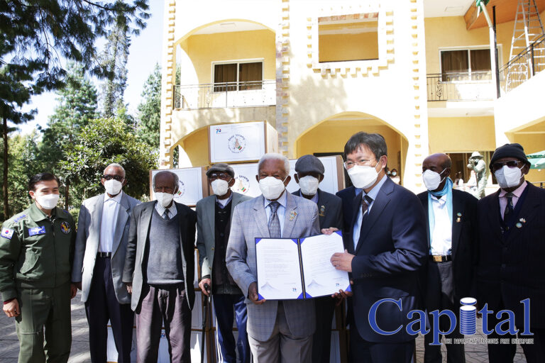 Korea in Ethiopia  provided 100,000 masks to the Ethiopian Korean War Veterans”