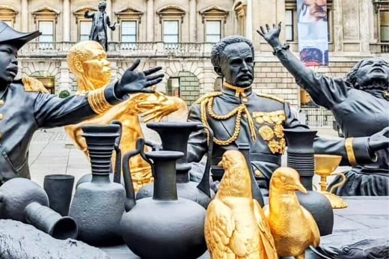 Tavares Strachan’s ‘The First Supper’ celebrates black icons including Emperor Haile Selassie I at the Royal Academy of Arts