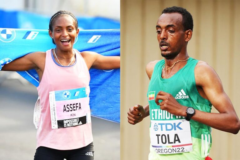 Tigist Assefa and Tamerat Tola Leads London Marathon elites field