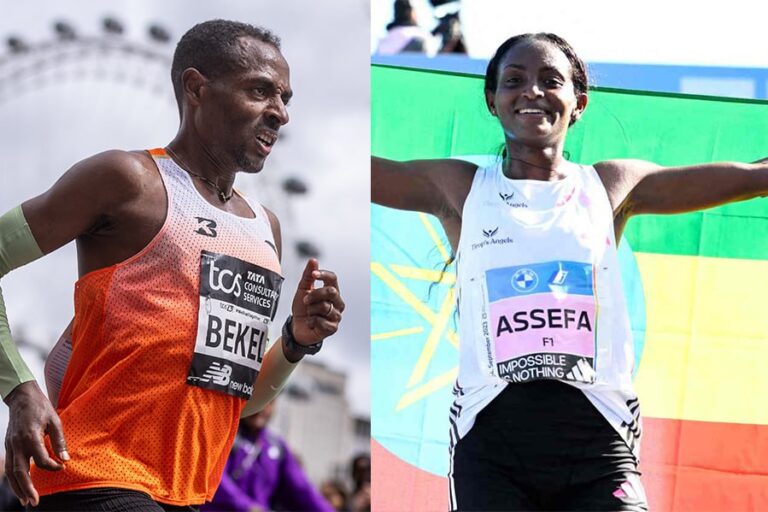 Tigist and Olympic great Kenenisa finished Runner-up in London marathon
