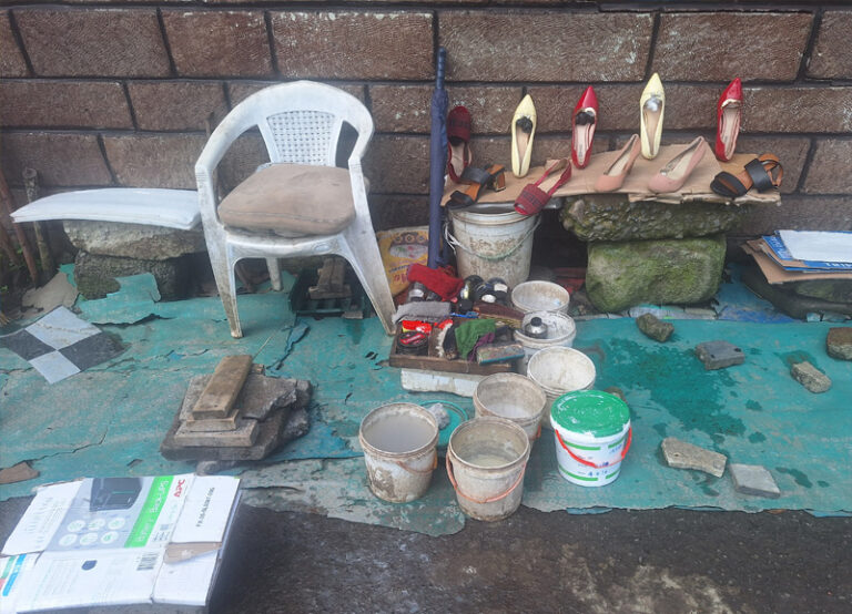 a shoe shine and repair shop