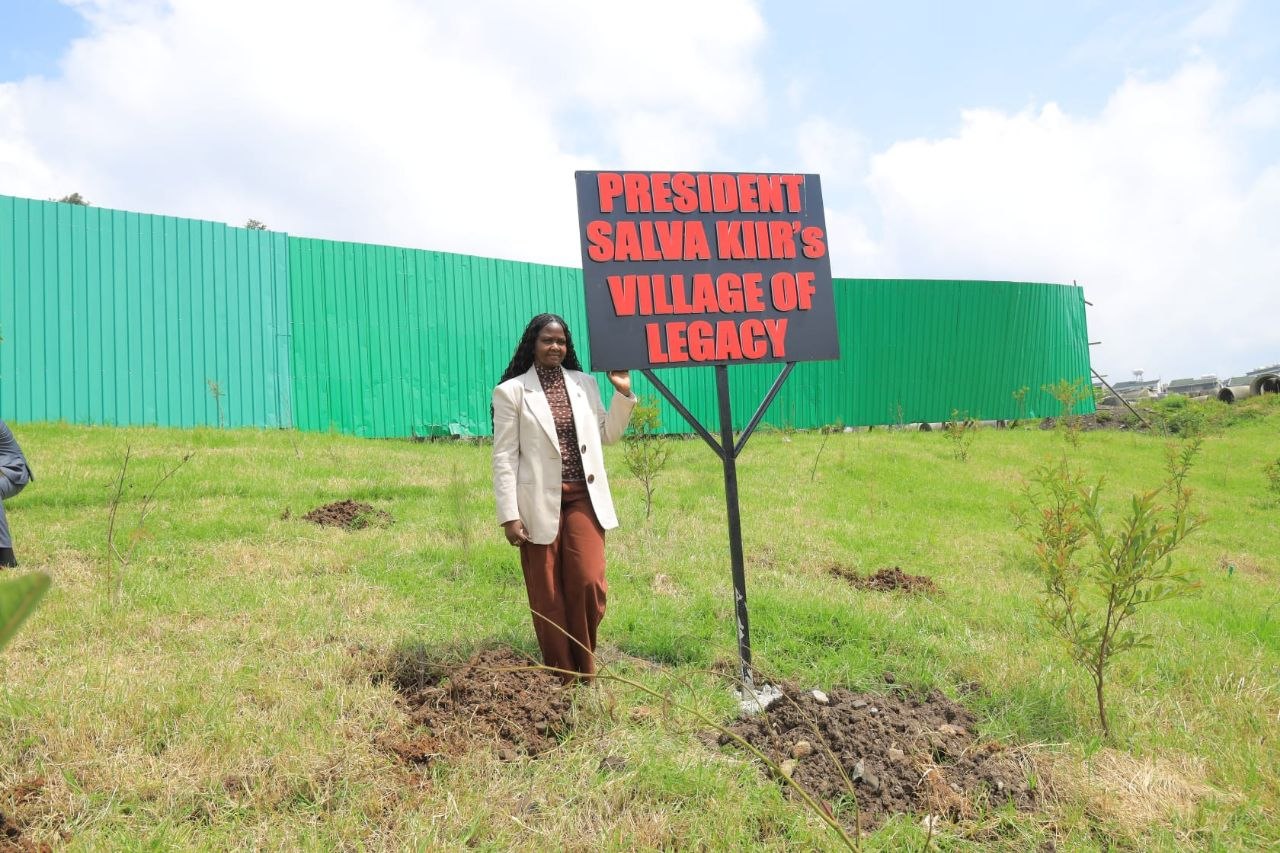 A Living Legacy of Friendship: H.E Adut Salva Kiir Plants Trees at President Salva Kiir’s Village of Legacy, in Addis Ababa